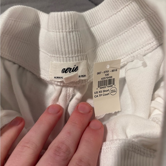 NWT aerie wide leg white sweatpants - Picture 2 of 2